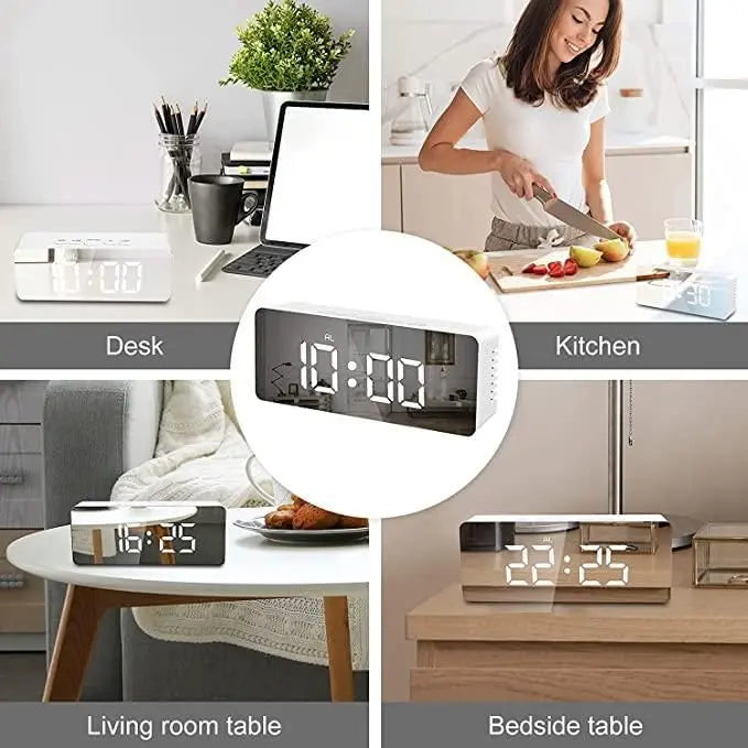 Digital Mirror Alarm Clock - Wake Up Refreshed and Stylish Ismokraft