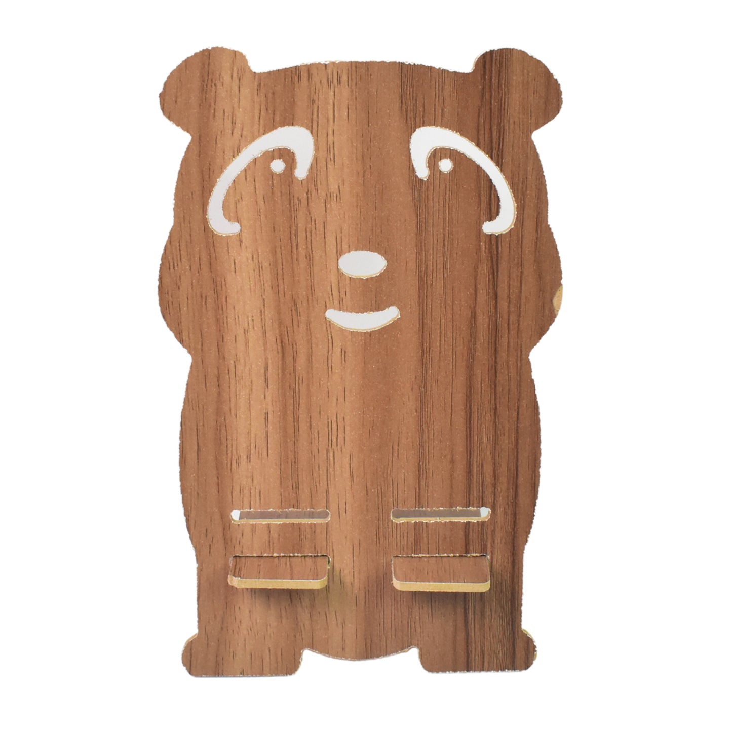 Wooden Cartoon Shape Design Mobile Stand (1 Pc)