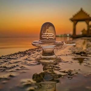 Sphatik Shivling/Big Size for Home Pooja Decorative Showpiece - 4 inch, 20gm (Crystal, White) Ismokraft