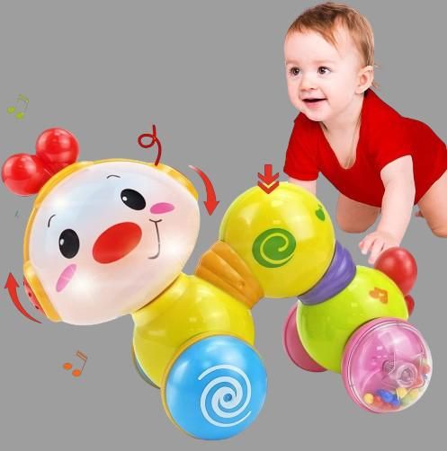 Encourage Your Baby to Explore- Joyful Craze Crawling Wigglitoy Caterpillar Toy